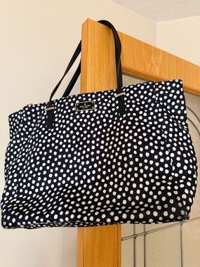 kate spade Black and White Polka Dot Tote Bag & matching wallet included
